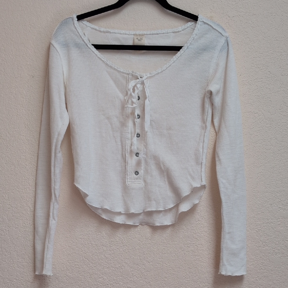 We The Free Cream Long Sleeve Blouse